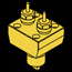 Double Radial Driven Live Tool, L=44, with Tenon D=40, ER16